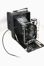 Ihagee Plattenkamera / Laufbodenkamera mit Anastigmat 1:4,5, f=13,5 cm, Compur
