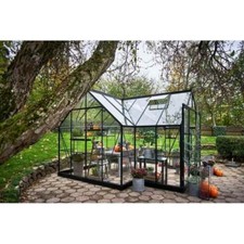 Halls Gewächshaus Garden Room 12,9 m² - Schwarz 3 mm Sicherheitsglas