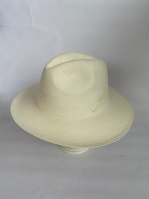 Seconds - Panamahut Handmade In Ecuador. Signature Fedora. Weiß. Größe 62cm.