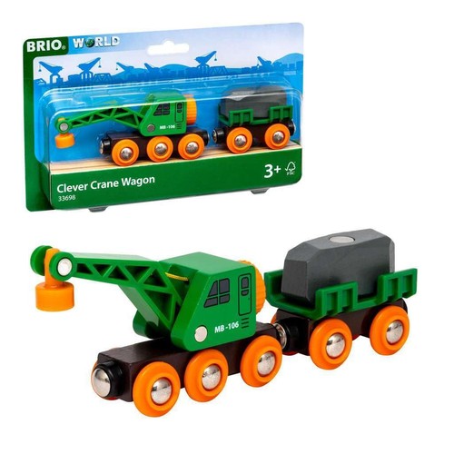 Brio world grüner kranwagen - brio,