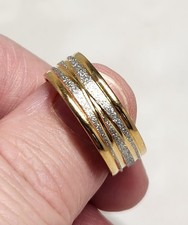Edelstahl Ring in Gold pl
