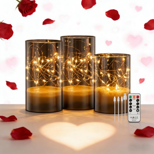 Wiederaufladbar flacker led - 3×wiederaufladbar,
