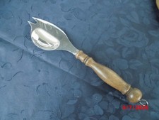 Göffel, Messer, Gabel, Löffel,  Probierlöffel, Holzgriff, WMF,  Burgund, 23,5 cm