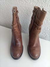 Alberto Fermani Damen Stiefelette Braun Gr. 37 Leder Ankle Boots High Heels