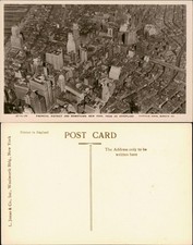 Postcard Manhattan-New York City Luftbild Financial Distrikt 1956