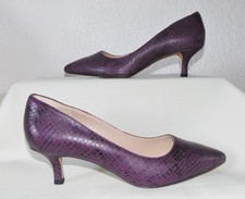 Neuw. Edle Pumps Clarks Aubergine/Lila Gr. 39,5 / 6 Echt-Leder Reptiloptik
