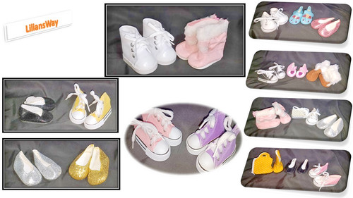 Puppenschuhe konvolut - 18",