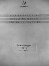 #283 Schaeff HR12  Bedienungsanleitung service manual Betriebsanleitung