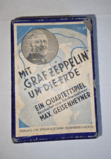 ***Altes Antikes Kartenspiel Graf Zeppelin um die Erde Quartettspiel***