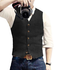 Business Herren Anzug Tweed Weste Jagd Herringbone Wolle Vintage Hochzeit Retro