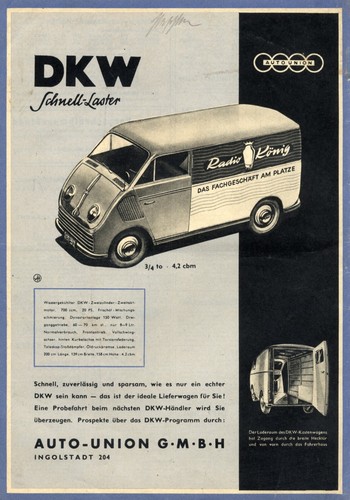 Dkw schnell laster - laster, reklame