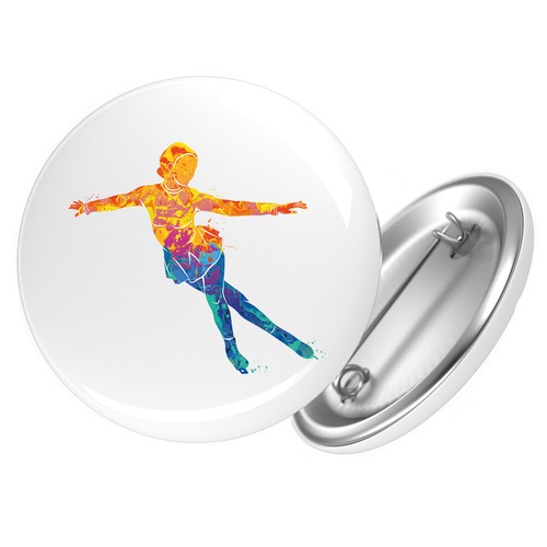 Button eiskunstlauf bunte - eiskunstlauf,