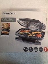 SILVERCREST Kontaktgrill Grill SKG 1000 C1 1000 Watt mit Antihaftbeschichtung