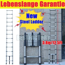 PRO. 3.8m Stahl Teleskopleiter