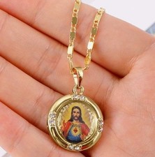 18K Vergoldet Kette Herz Jesu
