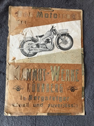 Alte mammut reklame pappe - alte,