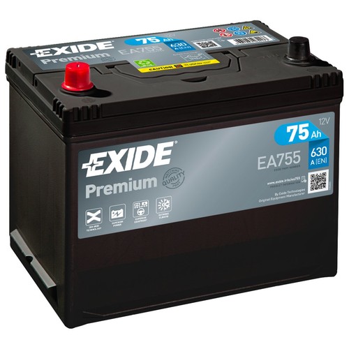 Exide ea755 premium 75ah - ea755,