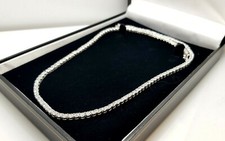 Weißgold Finish erstellt Diamant Tennis Halskette versandkostenfrei Geschenkidee