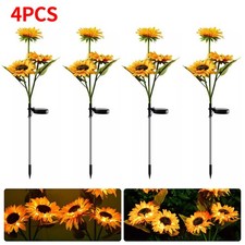 4xSonnenblumen Solarlampen LED