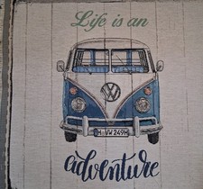 Dekostoff Gobelin VW 48 x 48 cm  Life is an