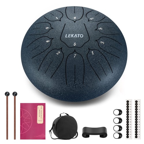 Lekato steel tongue drum - steel, 10