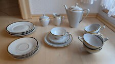 Kaffeeservice 6 Personen Reichenbacher Porzellan Goldrand fine china creme DDR