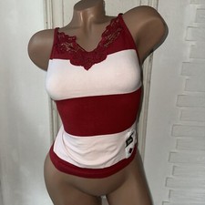 Gsus Sindustries S rosa weiß gestreift Streifen Spitze Rockabilly Sixties 90er