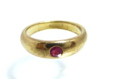 Taufring-Kinderring-Taufe-333/Gold-0,6gr.-Topas Besatz-Ring D=8,6mm-Ring B=2,9mm