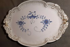 Meissen, grosse Servierplatte 42cm oval, indisch hellblau, neuwertig, 1 Wahl