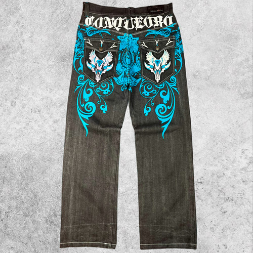 Raw blue jeans rap y2k - blue,