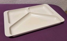 DDR ASSIETTE PORTIONSTELLER ABTEILTELER weiß 30×19×2 cm PNEUMANT MELADUR MELANIM