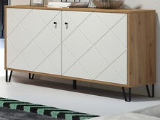 Kommode Eiche Artisan weiß