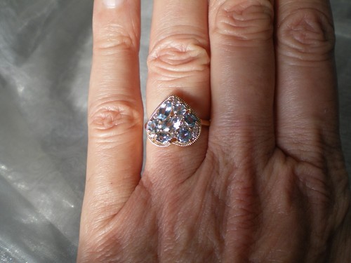 Aquamarin herz ring l - aquamarin,
