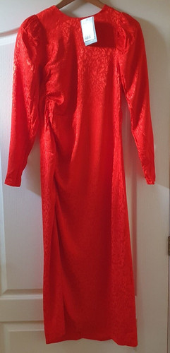 Damen kleid rot gerafft - kleid,
