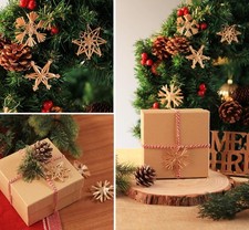 36-teiliges Strohsterne Set 6