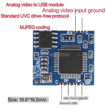 Analog AV Video to Digital USB Camera Module CVBS to USB Chip For UVC Drive-free