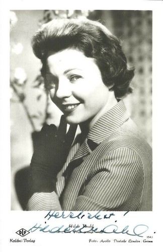 Hilde krahl original autogramm - hilde,