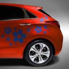 Aufkleber Retro BLUMEN Auto Aufkleber Dekorset Retro Flower Autoaufkleber #1040