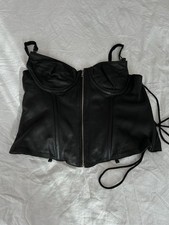 Corsage Korsett Leder Neu Gr