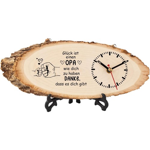 Holzuhr opa geschenk - opa,