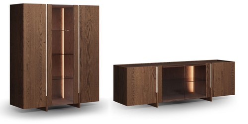 Wohnwand travertino anbauwand - wohnwand,