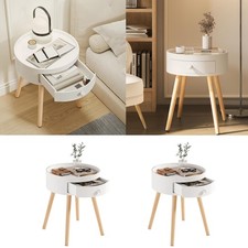 Woltu 2er Set weiß Nachttisch