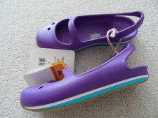 CROCS retro mary jane girls  neon purple/surf c6  Kinderschuhe neu