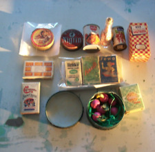 Puppenstube  Zubehör Flasche Glas antik Kaufladen 11Teile Blechdose Nigrin Käse