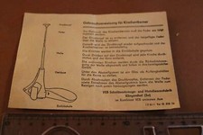tolle alte Gebrauchsanweisung für Kirschentkerner VEB Klingenthal 60-70er Jahre?