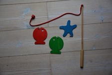 Angelspiel Holz Angel + drei Fische Seestern HABA? unvollständig