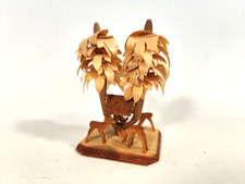 Erzgebirge Miniatur Schnitzerei 4 Rehe Pyramide Weihnachtsberg Spieldose Figuren