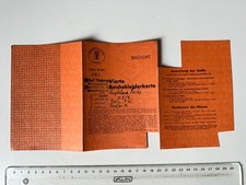 Reichskleiderkarte 1944 bis März 1945 Berlin-Wedding Bahnhof Klingenthal