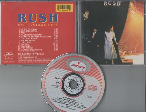 Rush exit stage left - cd,