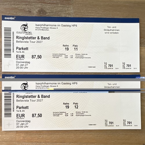 Ringlstetter band 2 - 2, tickets